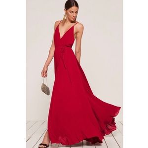 Reformation Callalily Dress in Lipstick